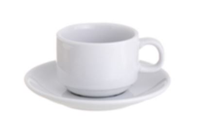 PIRES P/ CHAVENA MEIA LEITE PORCELANA BRANCA 15 CL TIPO B