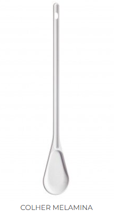 COLHER MELAMINA BRANCA 76 CM