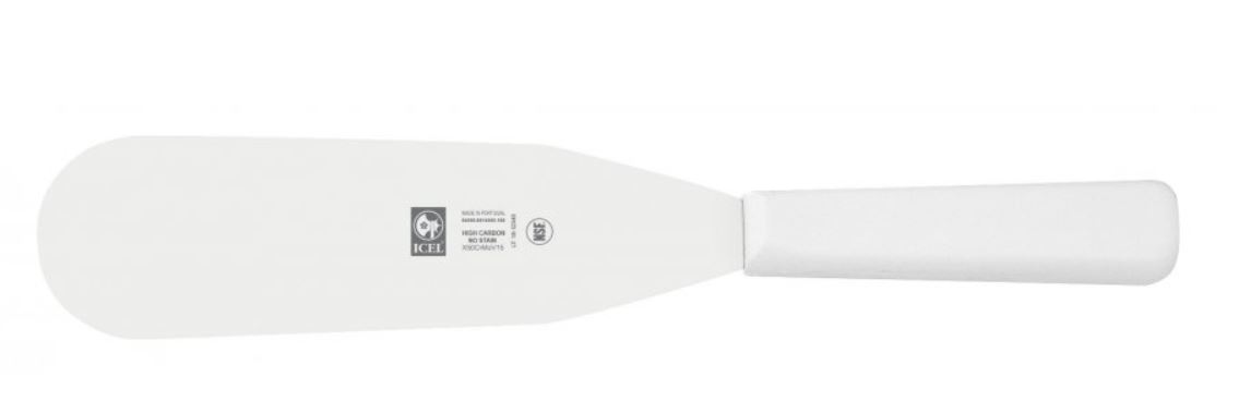 ESPÁTULA INOX PLANA 18 CM CABO BRANCO