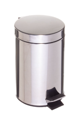 BALDE LIXO C/PEDAL INOX 5 L