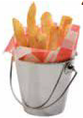 BALDE INOX MINI 9X8,5 CM BATATAS FRITAS