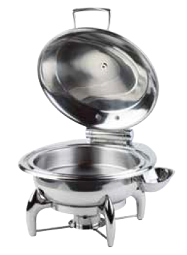 CHAFING DISH INOX RED. 35 CM 6 L C/ TAMPA INOX E VIDRO