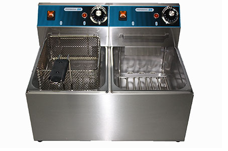 FRITADEIRA DUPLA ELÉCTRICA INOX 2X6 L MONOFASICA